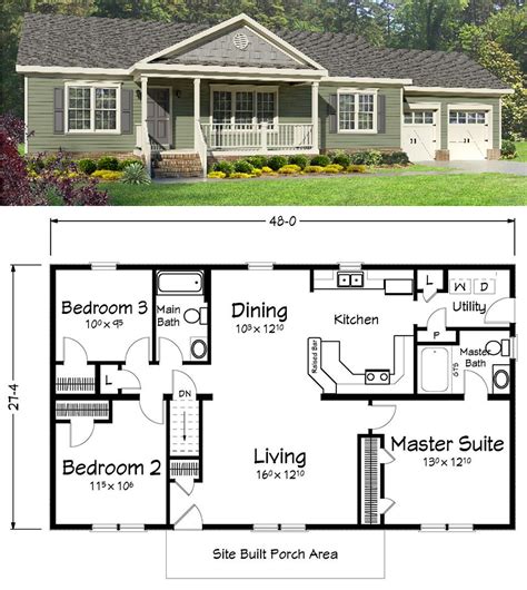Small Ranch House Plans With Basement