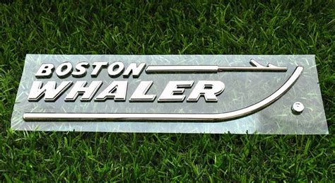 1x New Boston Whaler Logo Emblem Boats Badge 3D Decal Genuine 8-3/4" X 2" Chrome | eBay