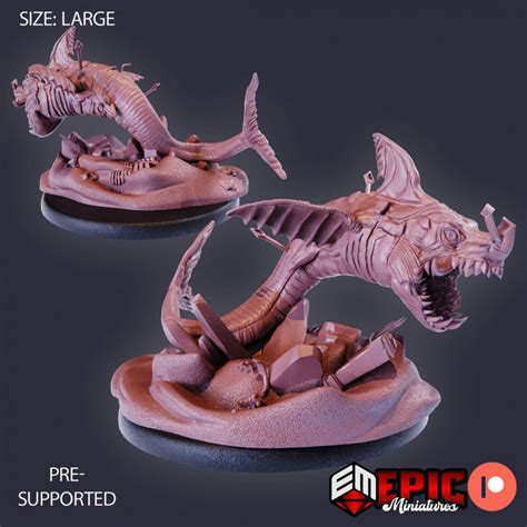 Sand Shark / Dune Swimmer / Desert Encounter - Epic Miniatures - Miniatures by Only-Games.co