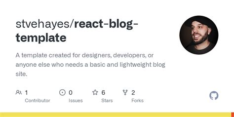 GitHub - stvehayes/react-blog-template: A template created for designers, developers, or anyone ...