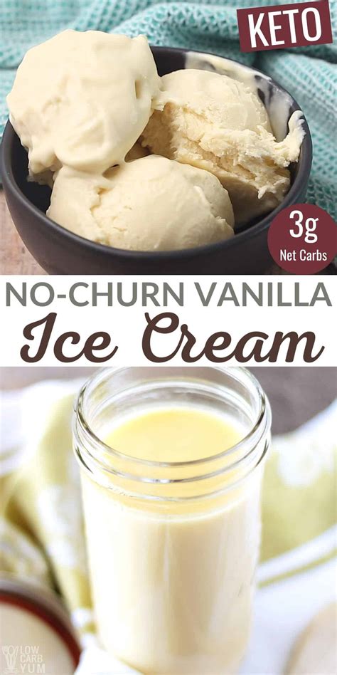 Keto Vanilla Ice Cream Recipe (No Churn Method) | Low Carb Yum