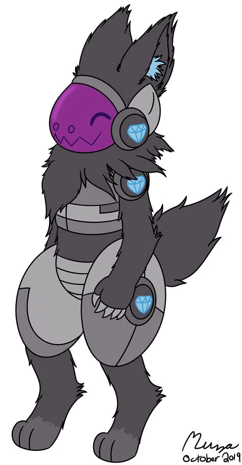 Gem Protogen Fullbody by Muzamai on DeviantArt | Cute fantasy creatures, Anime furry, Furry art