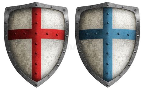 Medieval Crusader Shield Isolated Stock Photo - Image of object, isolated: 38815584