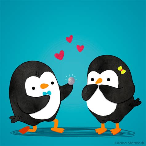 Penguin Love Pebble