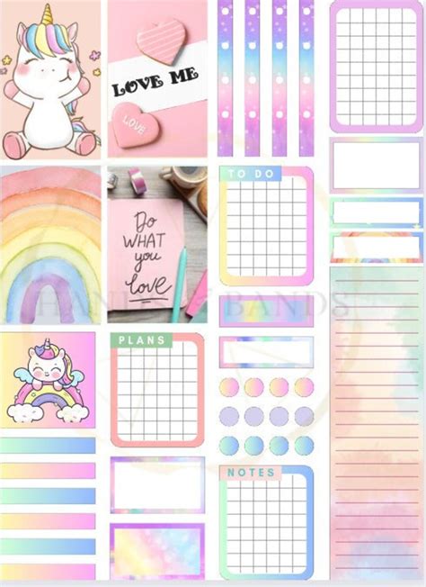 Planner Stickers Unicorn - Etsy