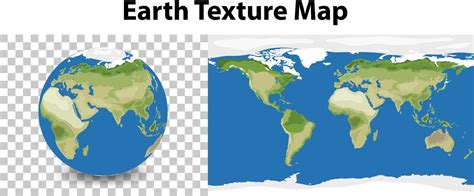 Earth planet with Earth texture map 2785881 Vector Art at Vecteezy