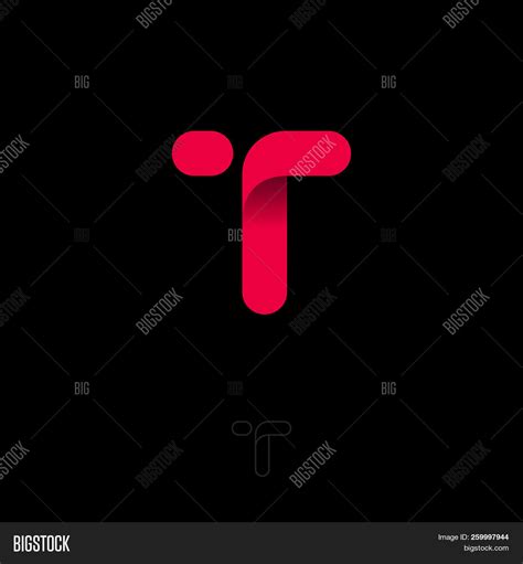 T Letter Red Monogram Vector & Photo (Free Trial) | Bigstock