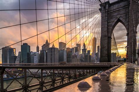 Sunset over the Brooklyn Bridge | Brooklyn bridge, Brooklyn, Sunset