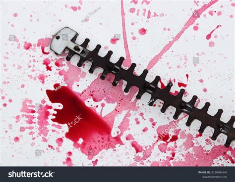 Reciprocating Saw Blood Splatter On White Stock Photo 2196994145 | Shutterstock