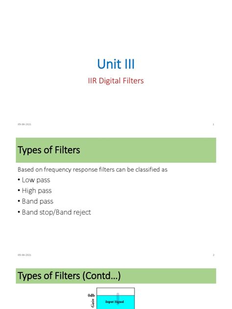 DSP Unit 3 | PDF | Filter (Signal Processing) | Low Pass Filter