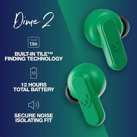 Skullcandy Dime 2 True Wireless In-Ear Earbuds Dark Blue/Green - Veli store