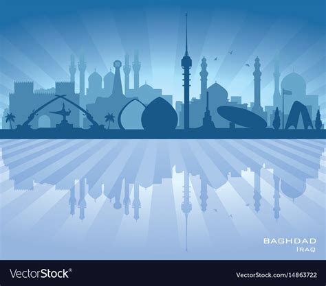 Baghdad iraq city skyline silhouette Royalty Free Vector