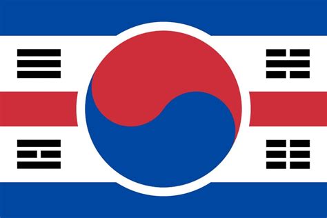 My flag of Unified Korea (full description in comments) : vexillology