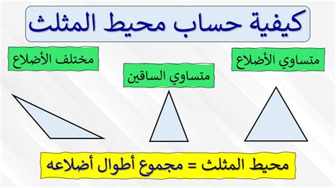 مـحـيـط الـمـثـلـث - YouTube