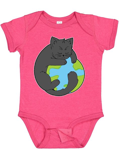 Inktastic Black Cat Hugging the Earth Climate Change Awareness Boys or ...