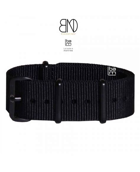 NATO Strap black PVD Black 20mm