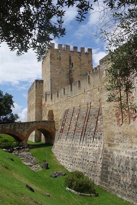 Rampart of Sao Jorge Castle, Lisbon, Portugal Photograph by Rauno Joks | Fine Art America