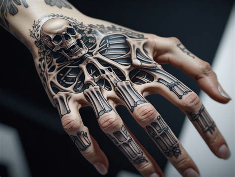 Knuckle tattoos Backhand tattoos Skeletal bones Skeletal hand | MUSE AI