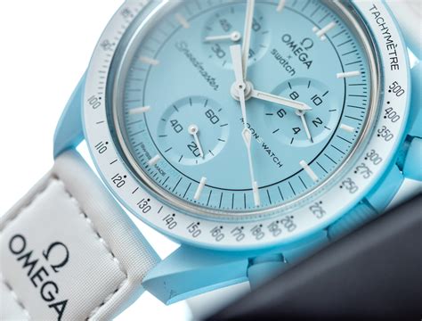 Omega X Swatch Moonswatch Light Blue Bioceramic 42mm Light Blue ...