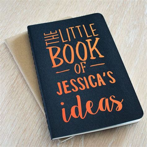 Personalised Notebook Moleskine Notebook A5 A6 the Little Book of Ideas, Plain Black Copper Gold ...