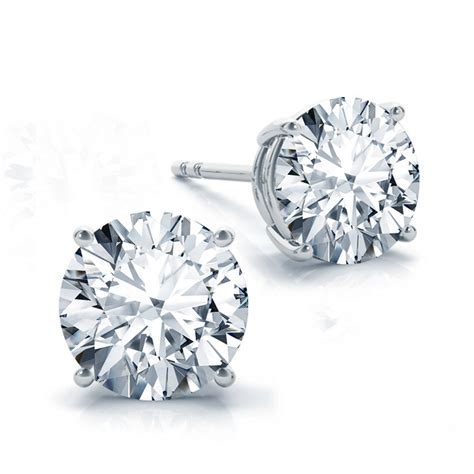 Round Diamond Stud Earrings at Diamond and Gold Warehouse