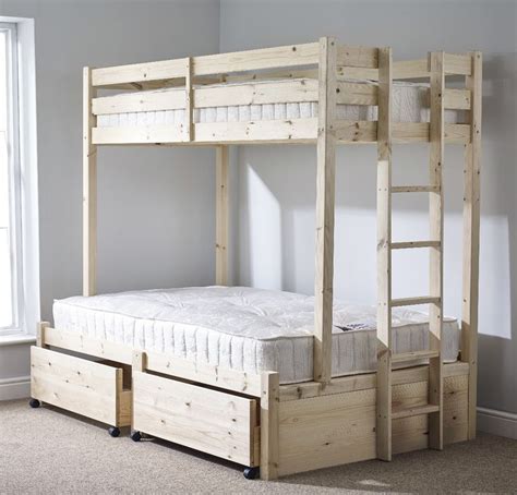 Strictly Beds Duke 4ft 6 Double Triple Sleeper STORAGE Bunk Bed | Single bunk bed, Double bunk ...