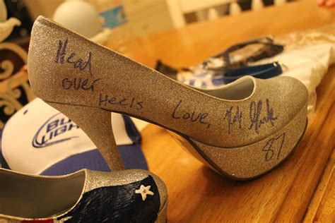 Rob Gronkowski signed my custom shoes.... "Head over Heels.. Love Rob ...