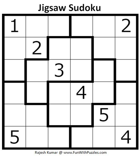 Jigsaw Sudoku Puzzles (Mini Sudoku Series #109, #110)-Fun With Puzzles