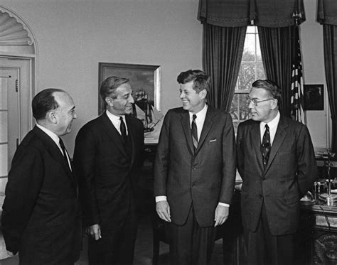 Presentation of an invitation to President Kennedy to a birthday party in his honor in New York ...