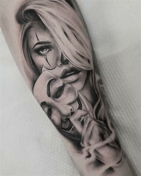 Acquaintances | Trendy tattoos, Mask tattoo, Sleeve tattoos