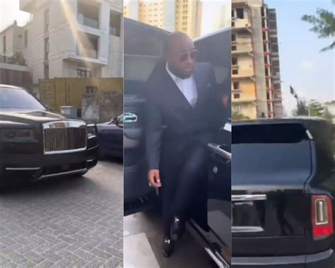 Davido Pulls Up In His Rolls Royce Cullinan For The First Time