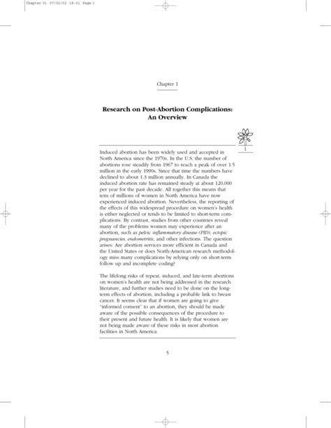 Research on Post-Abortion Complications: An Overview