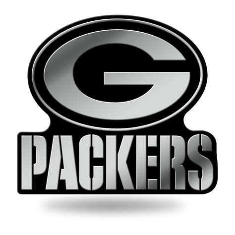 Green Bay Packers Logo 3D Chrome Auto Decal Sticker Truck Car Rico 3x3 Inches