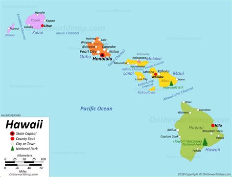 Hawaiian Islands Map Distance - Best Map of Middle Earth