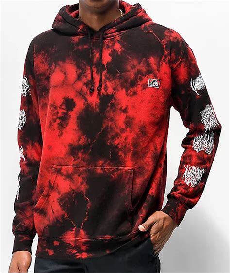 Lurking Class by Sketchy Tank Branch Logo Red Tie Dye Hoodie | Zumiez