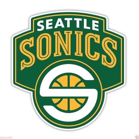 Seattle Supersonics NBA Logo Basketball vinyl sticker printed vinyl decal - AG Design