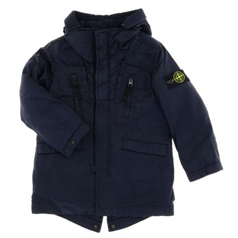 Stone Island Junior Outlet: Coat kids Stone Island - Blue | Coat Stone ...