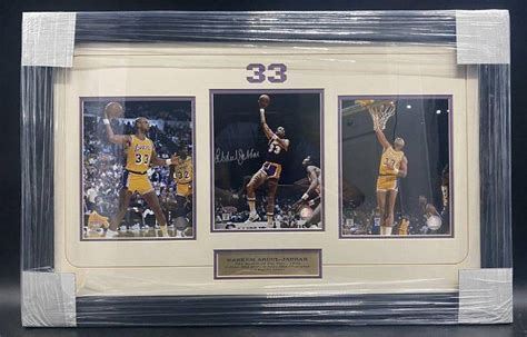 Kareem Abdul Jabbar Autograph Framed Matted Set