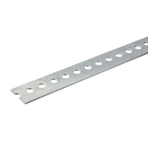 Everbilt 1-3/8 in. x 36 in. Zinc Steel Punched Flat Bar with 1/16 in. Thick-802037 - The Home Depot