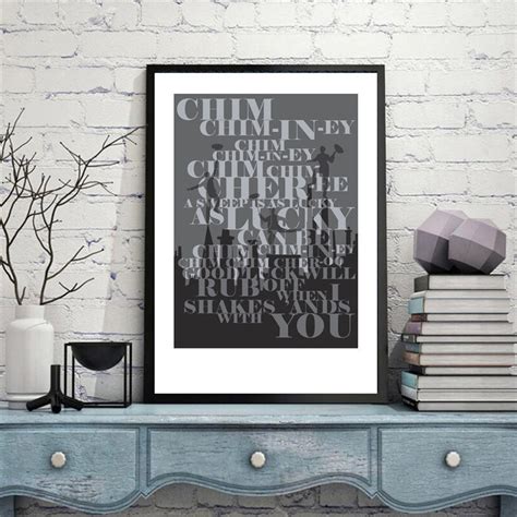 Chim Chimney Chim Chim Cher-ee Mary Poppins Movie Quote A4-A2 - Etsy