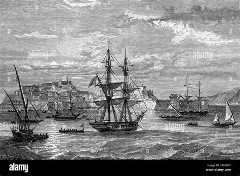 Napoleon leaves Elba island, 26th February 1815. Antique illustration. 1890 Stock Photo - Alamy