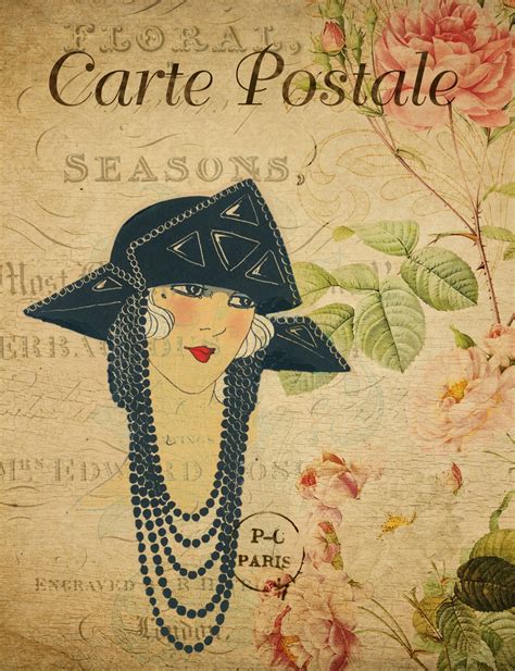 Woman Hat Vintage Postcard Free Stock Photo - Public Domain Pictures