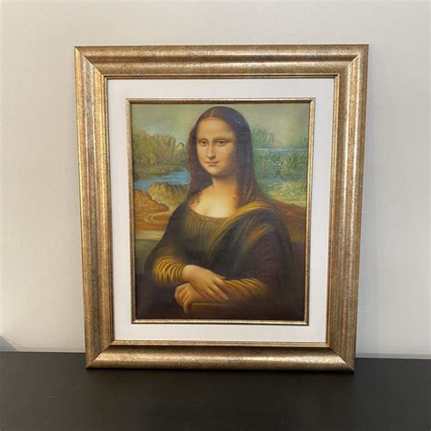 Mona Lisa Original Oil Painting Portrait Canvas After Leonardo Da Vinci ...