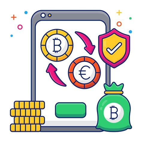 Premium Vector | Bitcoin to euro concept of currency exchange