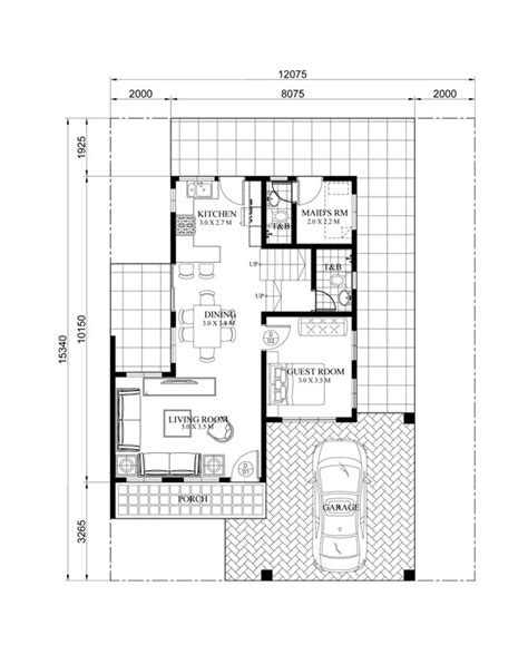 Evelyn - Two story house plan with firewall - Pinoy House Plans