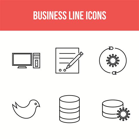 Business line icons 1349089 Vector Art at Vecteezy