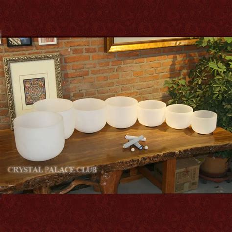 Aliexpress.com : Buy Singing Bowl 8" 12" Chakra Tuned set of 7PCS CDEFGAB Frosted Quartz Crystal ...