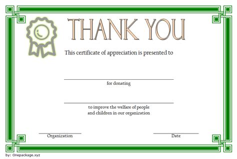 Donation Certificate Template FREE [14+ New Ideas]