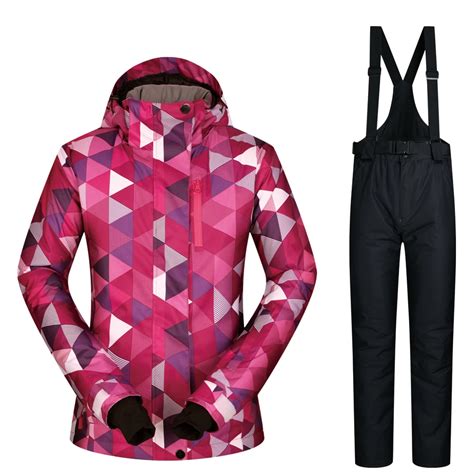 Women Ski Suit Brands Winter 2018 High Quality Warm Waterproof ...