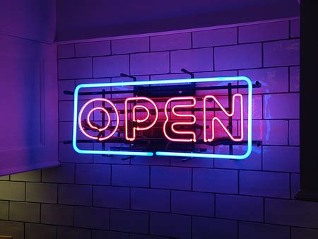 Open Neon Sign by Tad Kimball on Dribbble